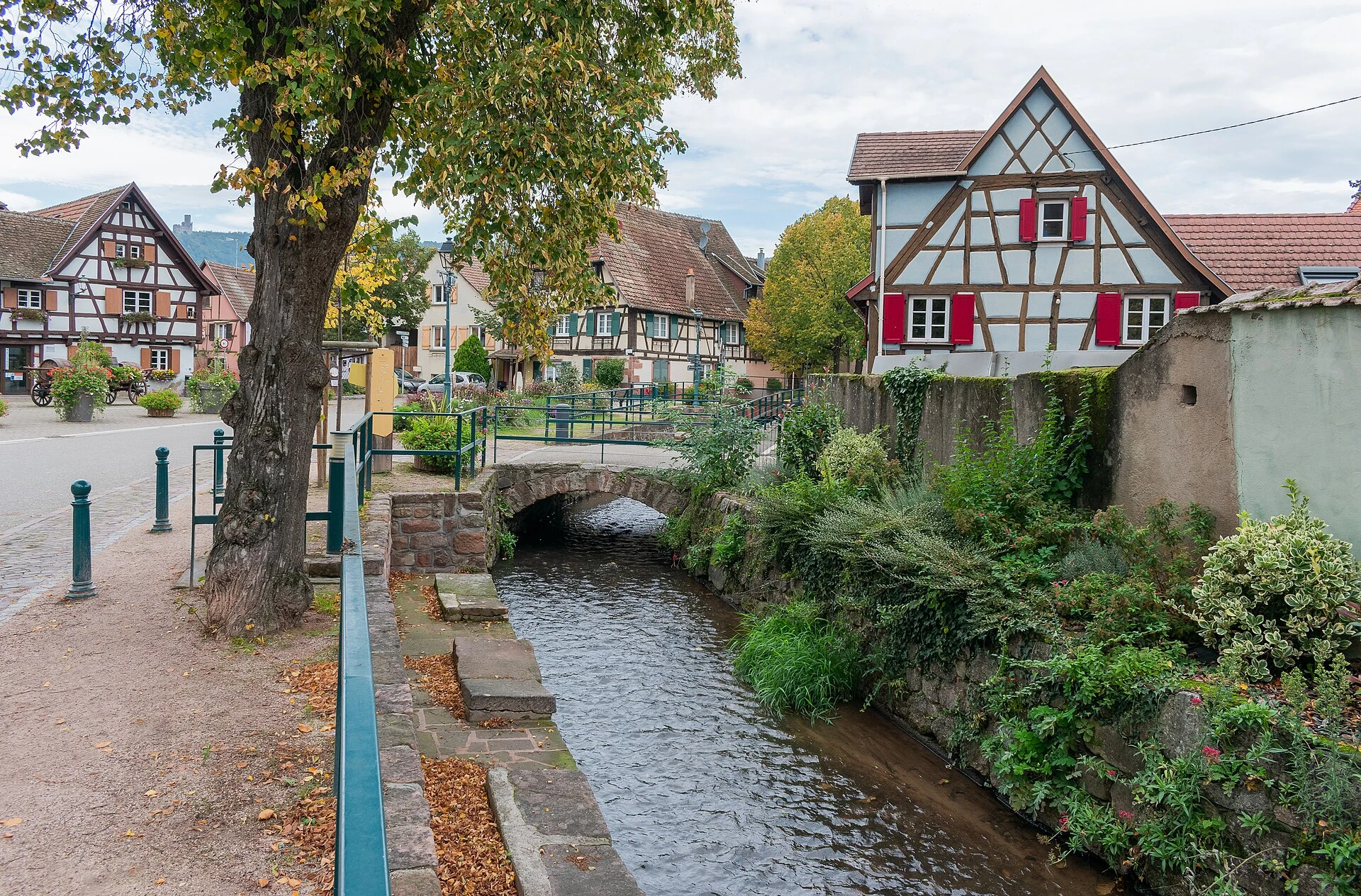 L’Aubach et les maisons à colombages de Scherwiller